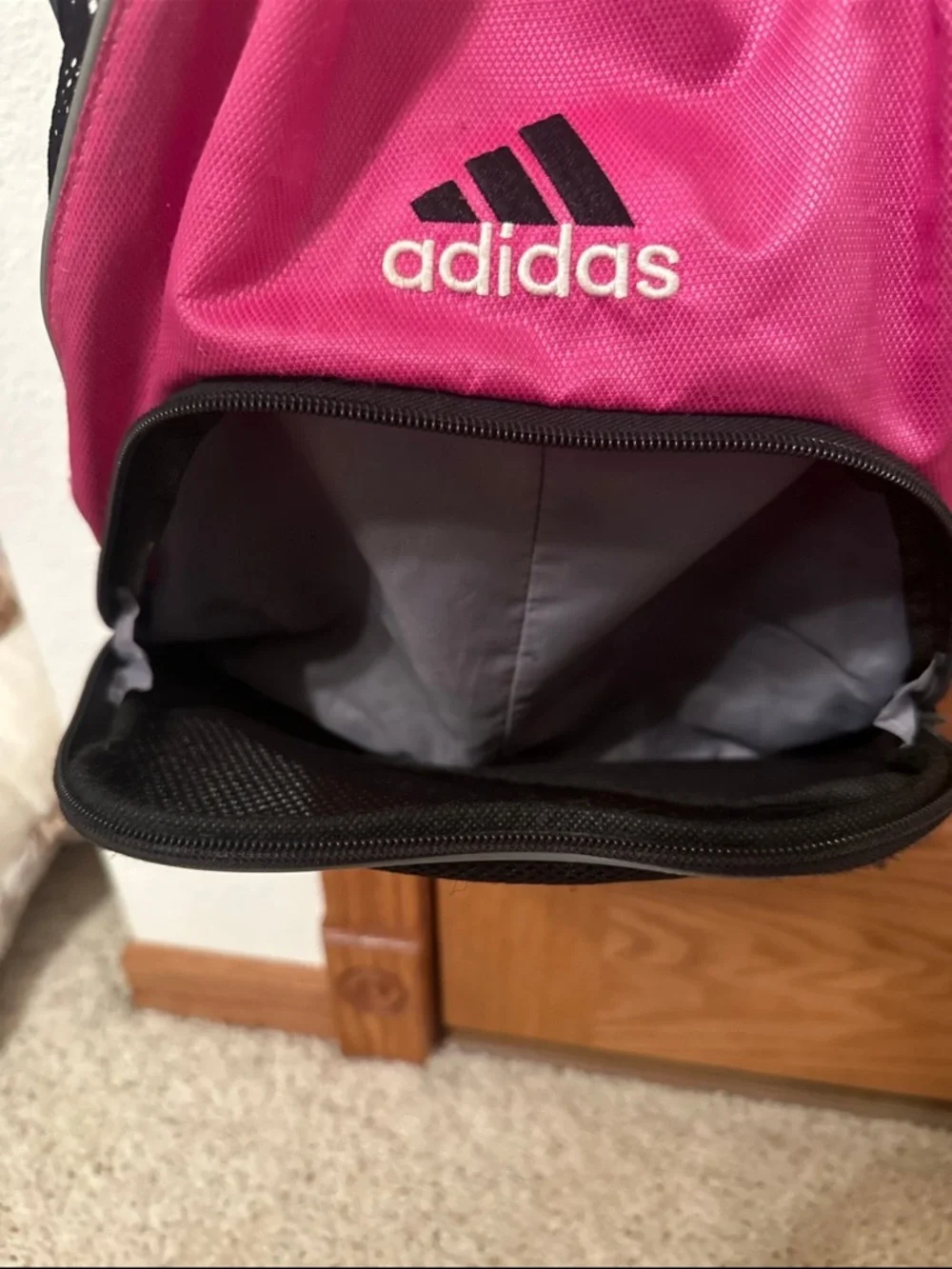 adidas Pink and Black Drawstring Backpack - Picture 2 of 2